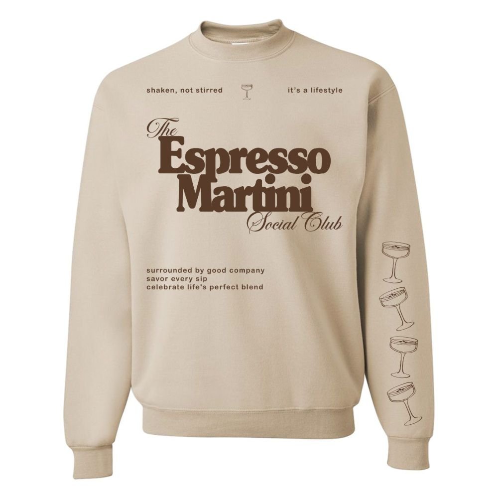 ‘Espresso Martini Social Club' Crewneck Sweatshirt from United Monograms