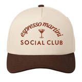 'Espresso Martini Social Club' Snapback Trucker Hat from United Monograms