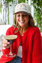 'Espresso Martini Social Club' Snapback Trucker Hat from United Monograms