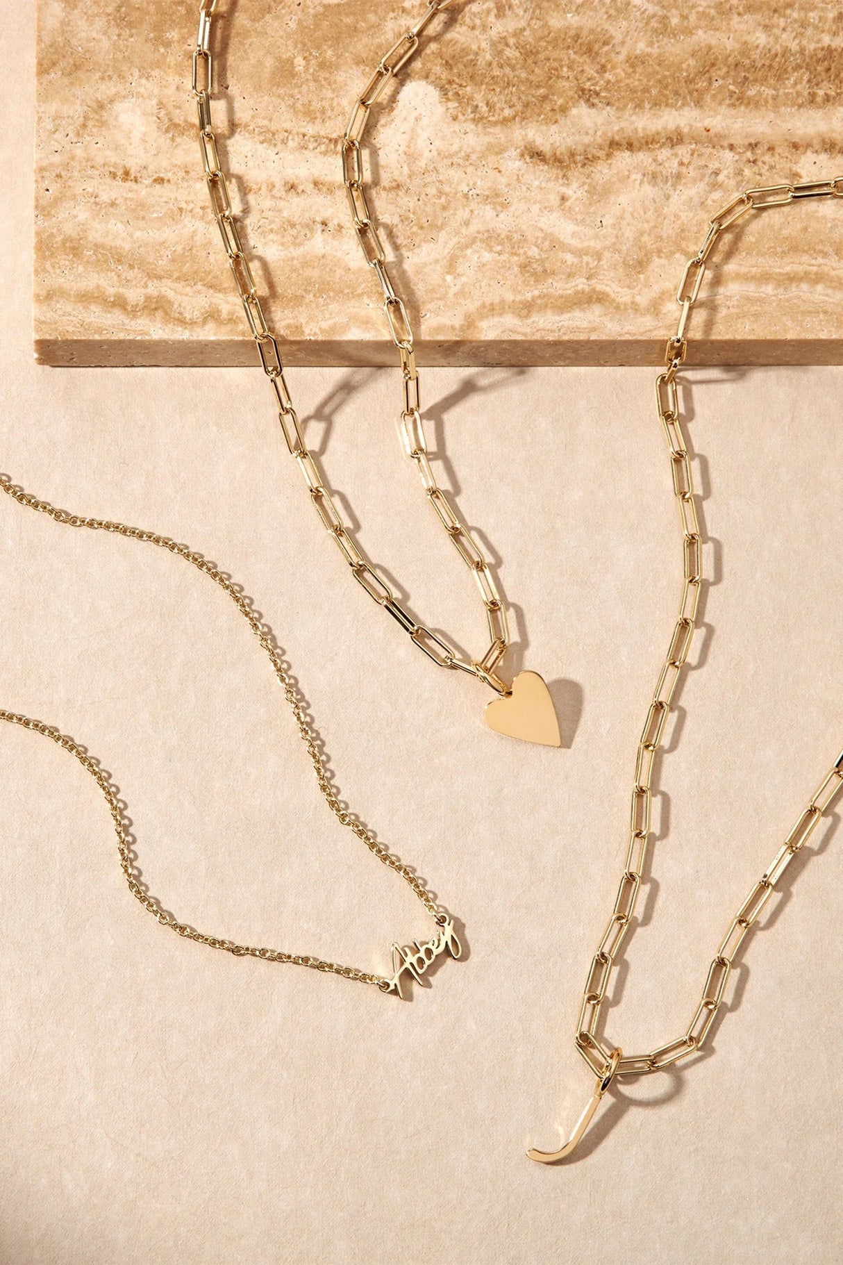 Essential Letter Charm Necklace from eklexic