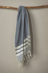 Essential Stripe Hand Towel Collection – 20” x 40” Turkish Cotton Hand Towels from The Bali Market