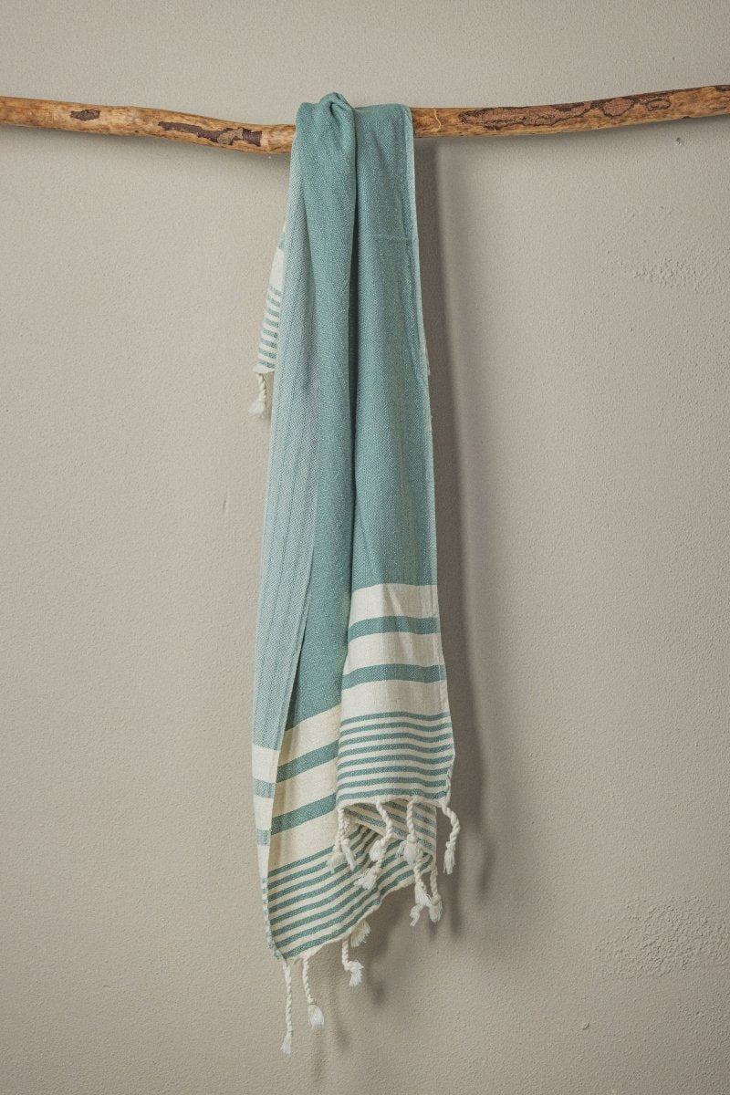 Essential Stripe Hand Towel Collection – 20” x 40” Turkish Cotton Hand Towels from The Bali Market