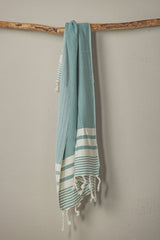 Essential Stripe Hand Towel Collection – 20” x 40” Turkish Cotton Hand Towels from The Bali Market