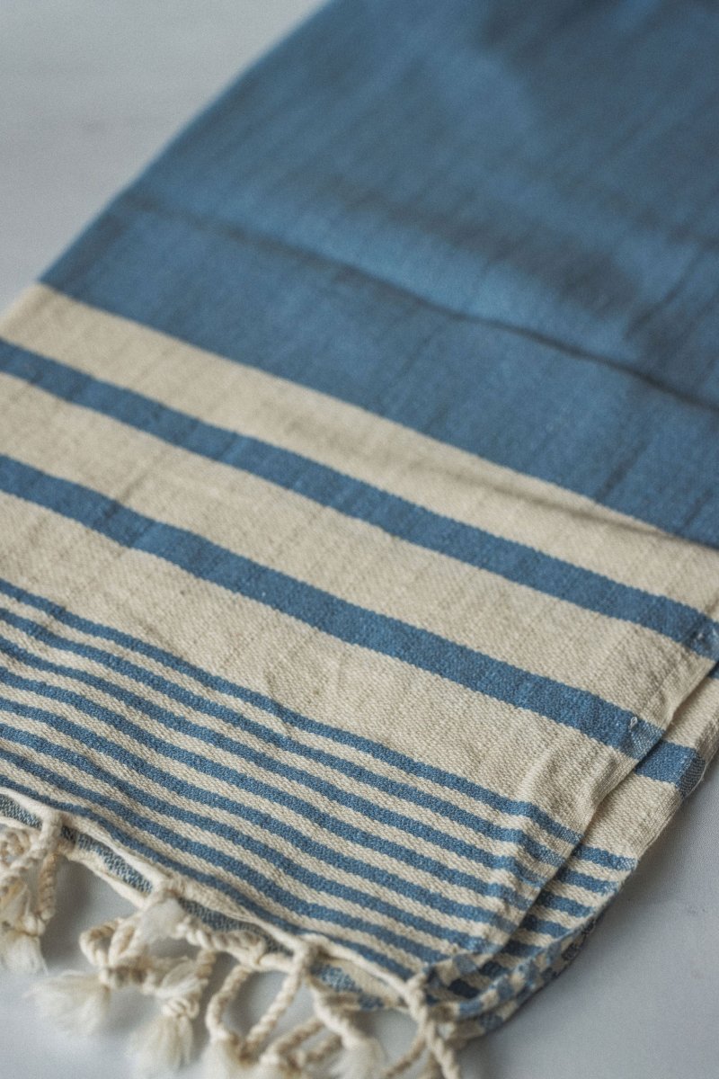 Essential Stripe Hand Towel Collection – 20” x 40” Turkish Cotton Hand Towels from The Bali Market