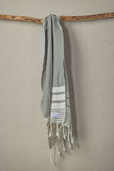 Essential Stripe Hand Towel Collection – 20” x 40” Turkish Cotton Hand Towels from The Bali Market