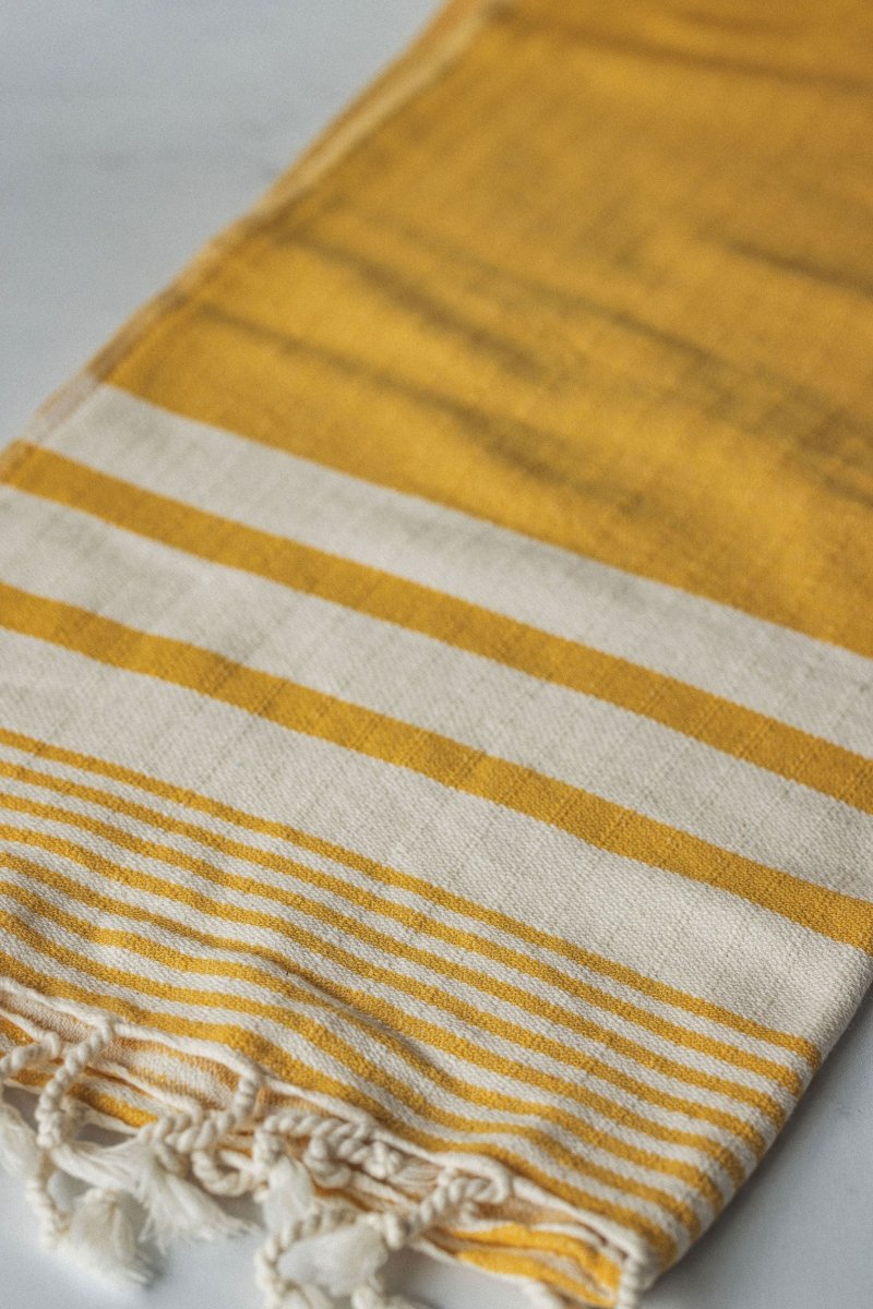 Essential Stripe Hand Towel Collection – 20” x 40” Turkish Cotton Hand Towels from The Bali Market