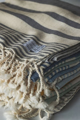 Essential Stripe Hand Towel Collection – 20” x 40” Turkish Cotton Hand Towels from The Bali Market