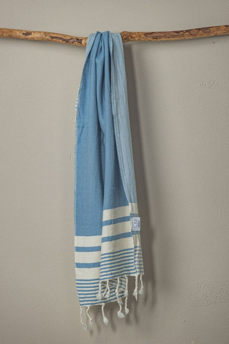 Essential Stripe Hand Towel Collection – 20” x 40” Turkish Cotton Hand Towels from The Bali Market