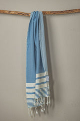Essential Stripe Hand Towel Collection – 20” x 40” Turkish Cotton Hand Towels from The Bali Market