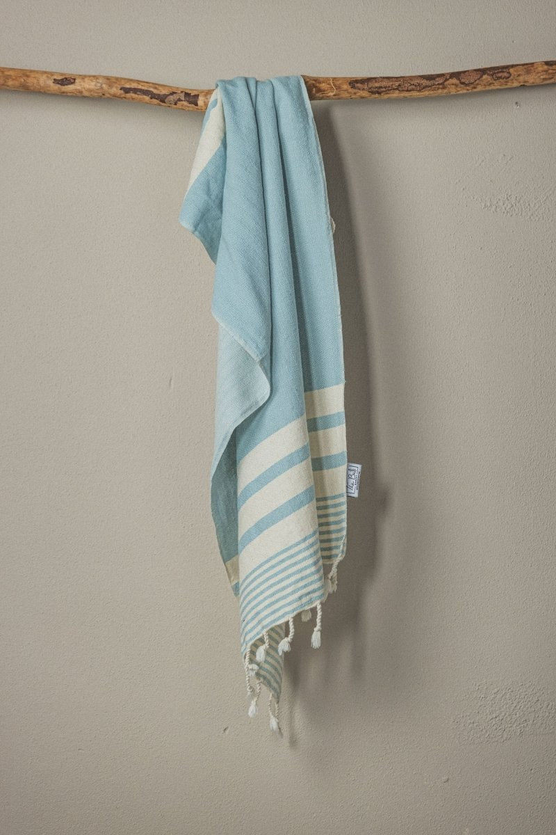 Essential Stripe Hand Towel Collection – 20” x 40” Turkish Cotton Hand Towels from The Bali Market
