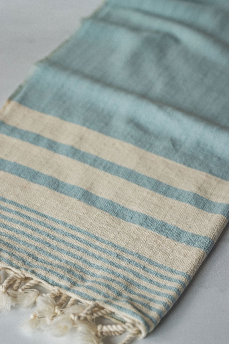 Essential Stripe Hand Towel Collection – 20” x 40” Turkish Cotton Hand Towels from The Bali Market