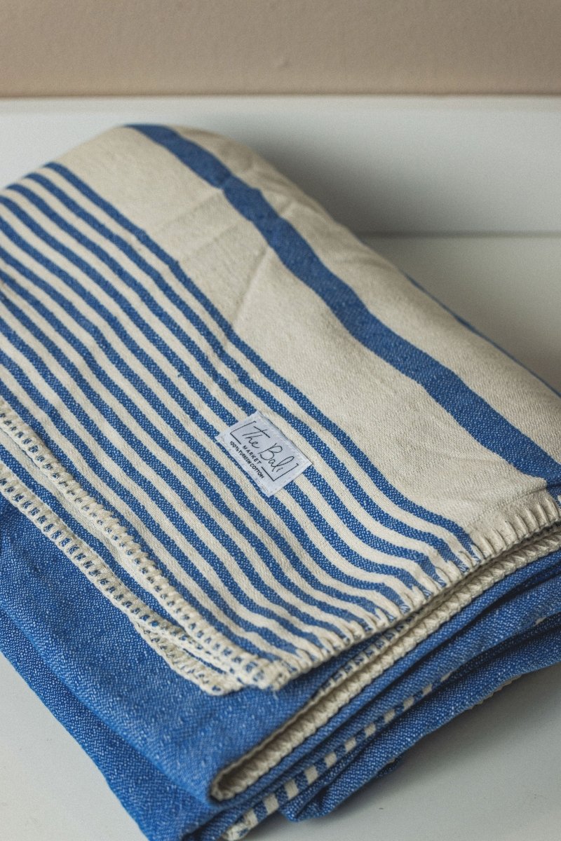 Essential Stripe Throw Blanket Collection – Turkish Cotton, 70” x 90” from The Bali Market
