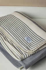 Essential Stripe Throw Blanket Collection – Turkish Cotton, 70” x 90” from The Bali Market