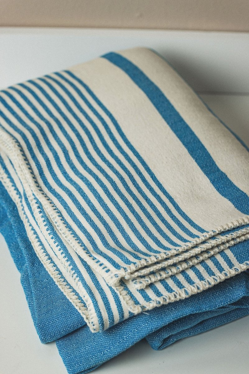Essential Stripe Throw Blanket Collection – Turkish Cotton, 70” x 90” from The Bali Market