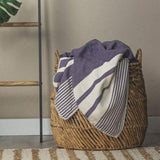 Essential Stripe Throw Blanket Collection – Turkish Cotton, 70” x 90” from The Bali Market