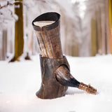 Curved Drinking Horn Bundle with Stand & Holster from Norse Tradesman