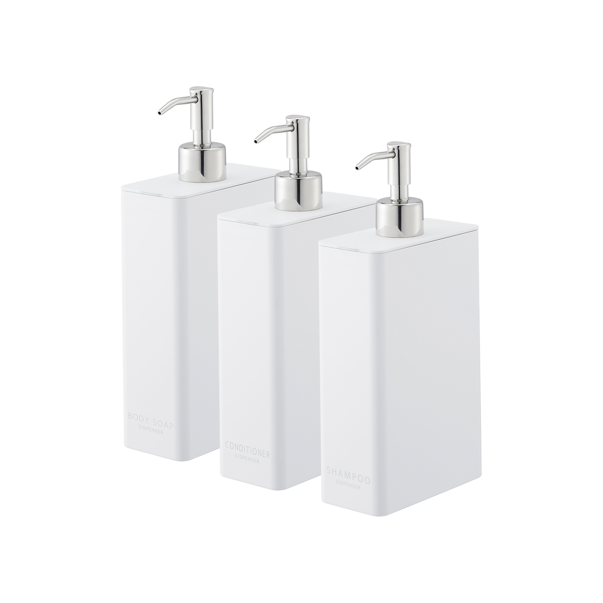 Rectangle Dispenser Bundle - Shampoo, Conditioner, and Body Soap from Yamazaki Home