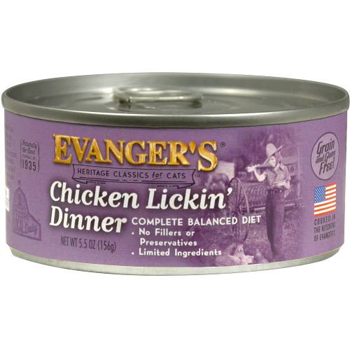 Evanger's All Life Stages Classic Chicken Lickin' Dinner Wet Cat Food (5.5oz) from The Family Pet