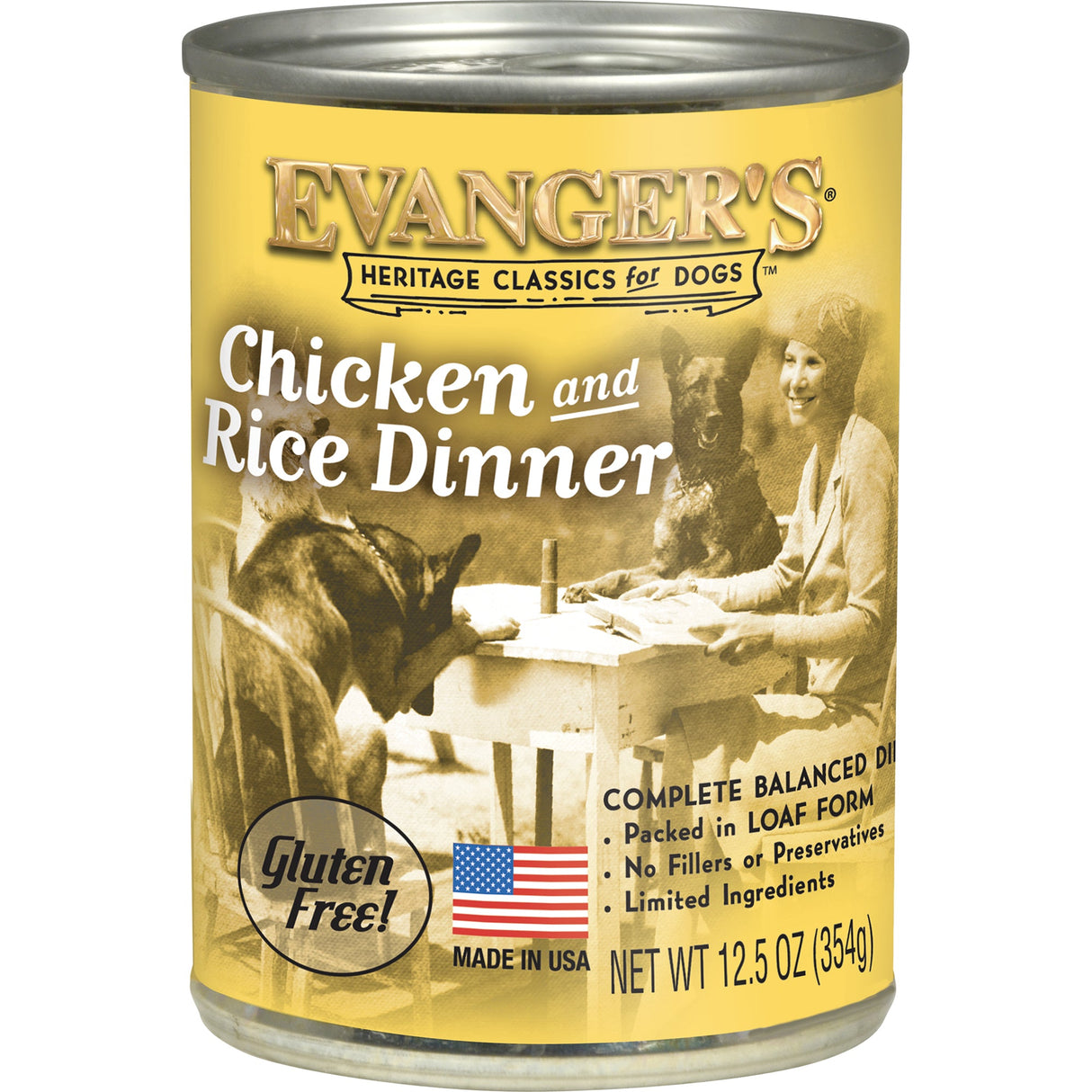 Evanger's Classic All Life Stages Chicken & Rice Wet Dog Can (12.5oz) from The Family Pet
