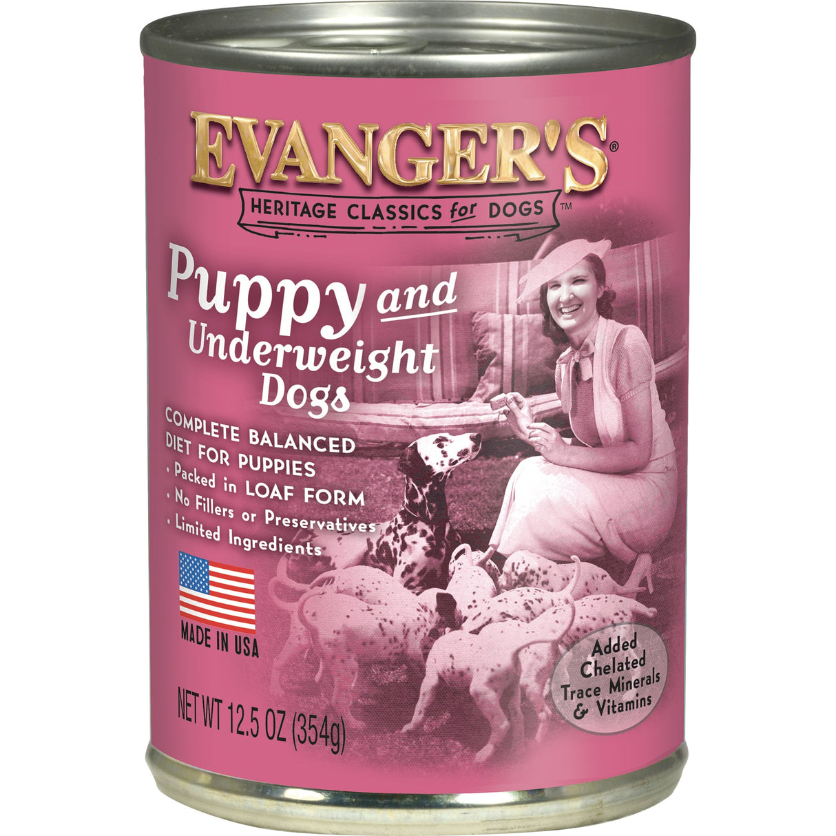 Evanger's Classic Puppy & Underweight Dogs Chicken & Beef Wet Dog Can (12.5oz) from The Family Pet
