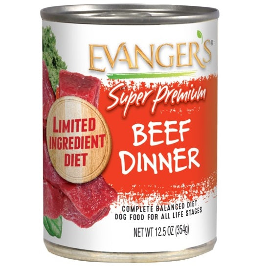 Evanger's Super Premium Beef All Life Stages, Limited Ingredient Wet Dog Food (12.5oz) from The Family Pet
