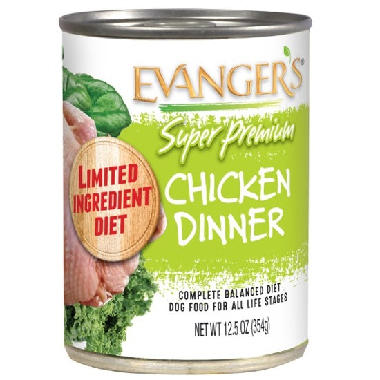 Evanger's Super Premium All Life Stages Chicken Dinner Wet Dog Can (12.5oz) from The Family Pet