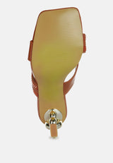 Evelane Metallic Chain Rhinestone Sandals from London Rag International