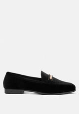 Evelio Horsebit Embellished Velvet Loafers from London Rag International