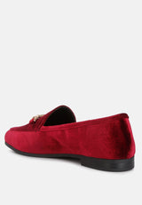 Evelio Horsebit Embellished Velvet Loafers from London Rag International