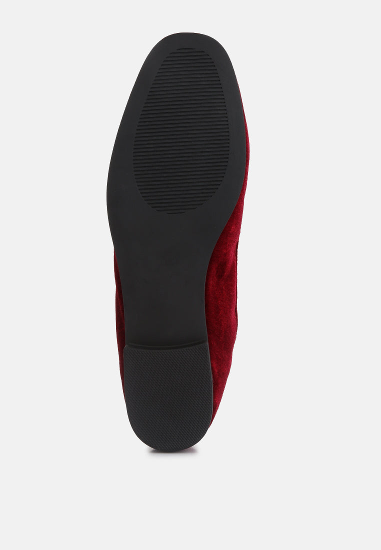 Evelio Horsebit Embellished Velvet Loafers from London Rag International