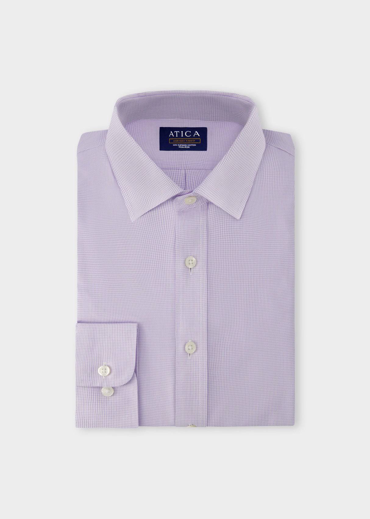 EVERYDAY Lavender Micro Grid Shirt from Atica Man