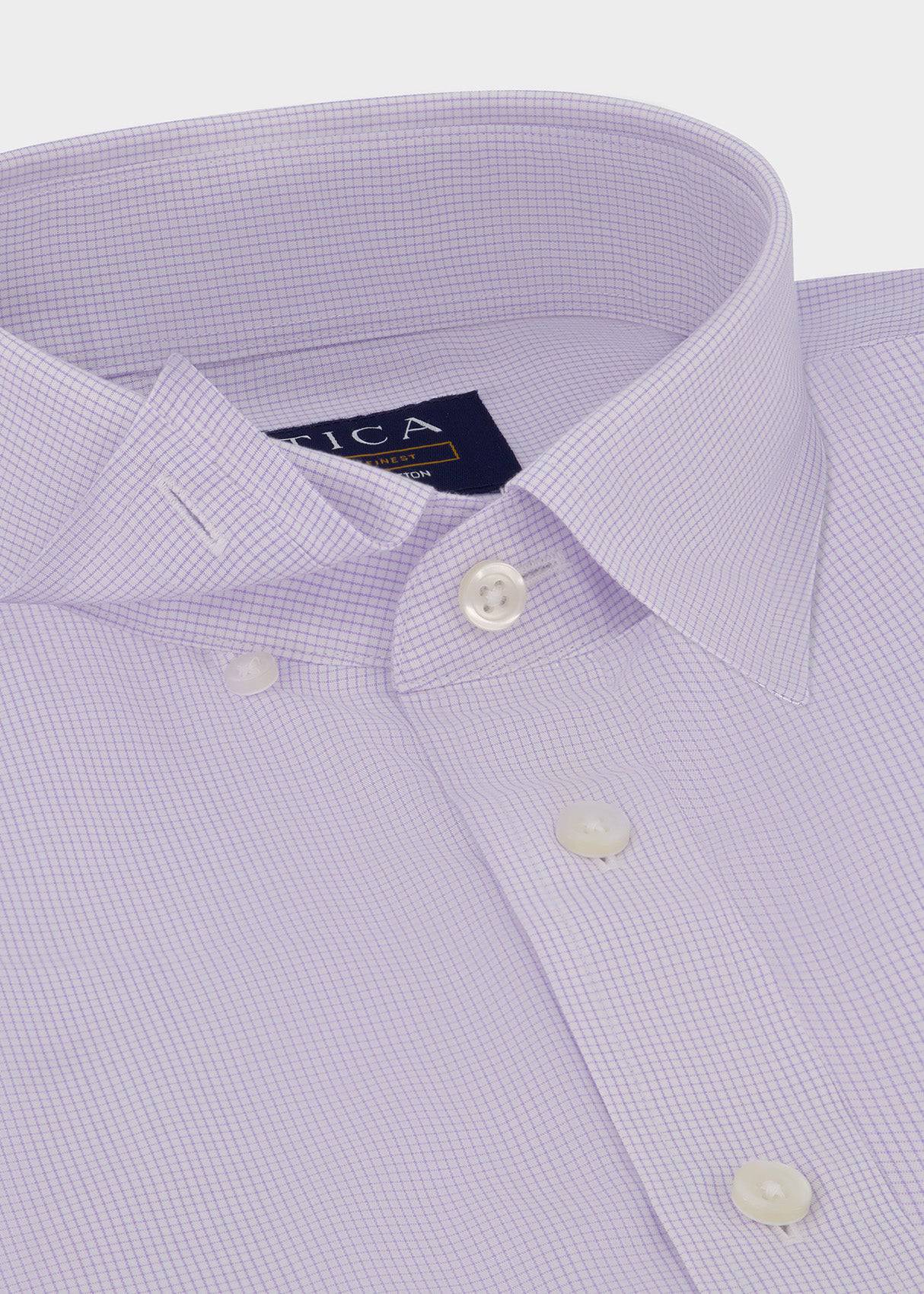EVERYDAY Lavender Micro Grid Shirt from Atica Man