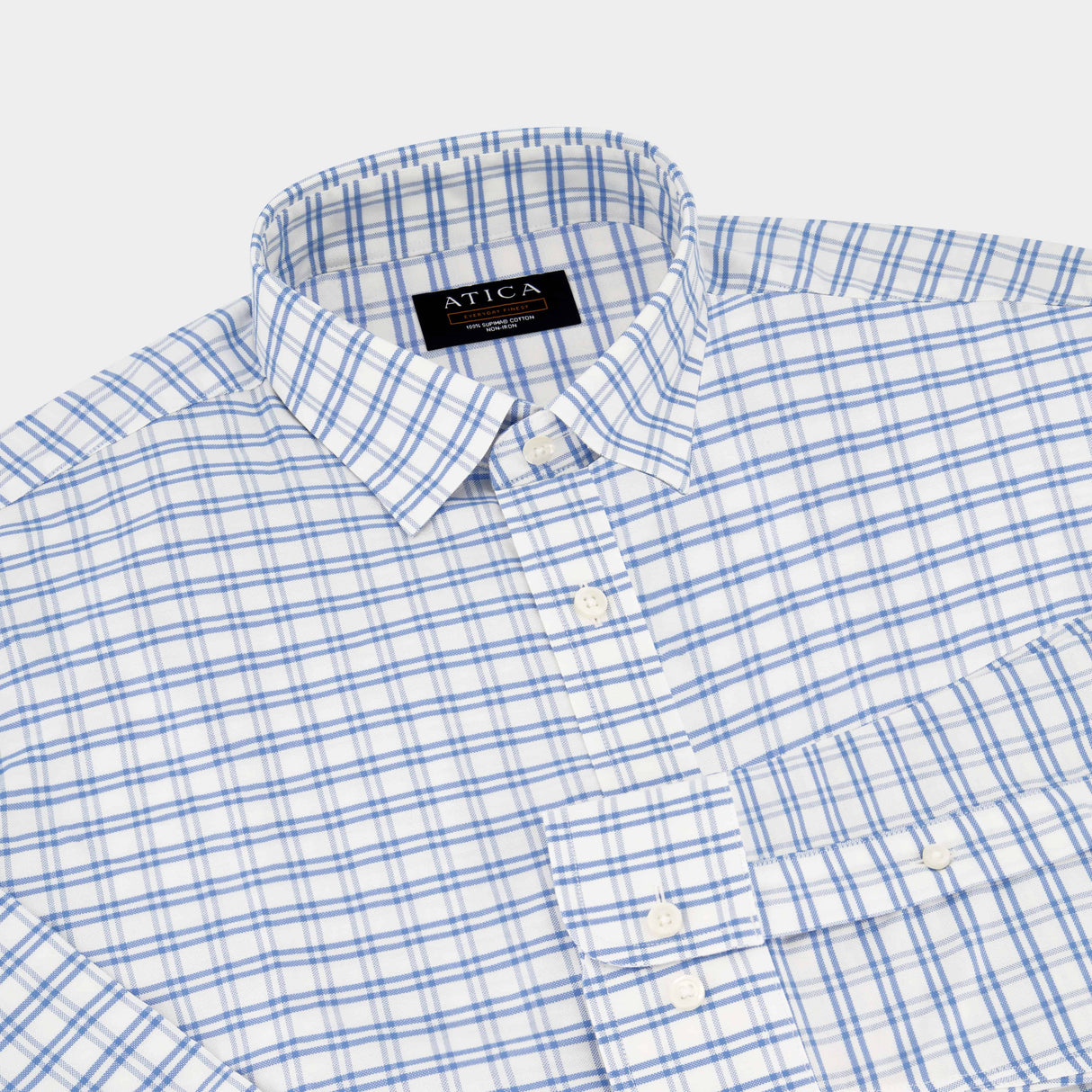EVERYDAY Light Blue Grid Shirt from Atica Man