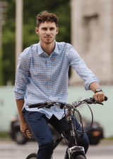 EVERYDAY Light Blue Grid Shirt from Atica Man