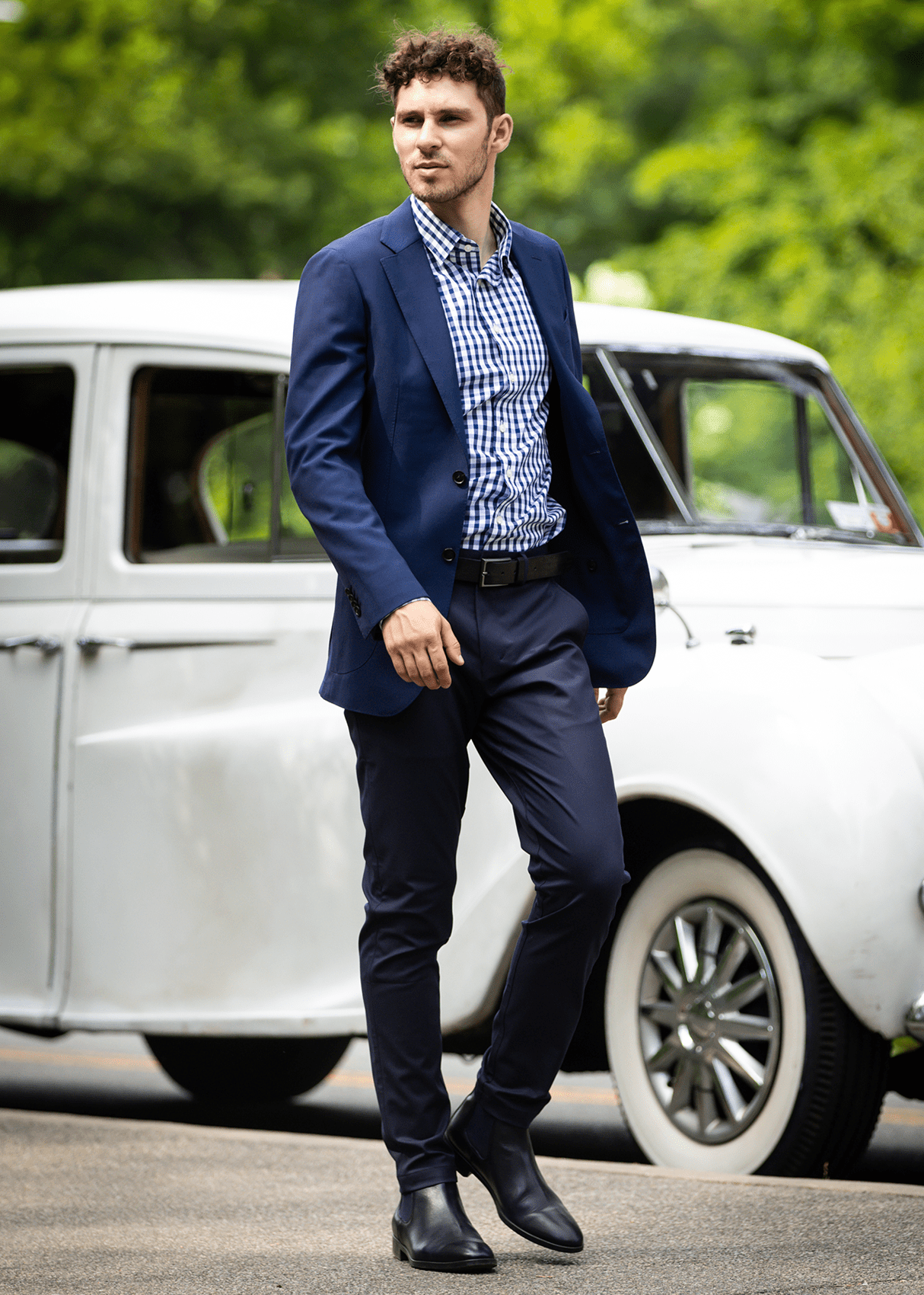 EVERYDAY Navy Gingham Shirt from Atica Man