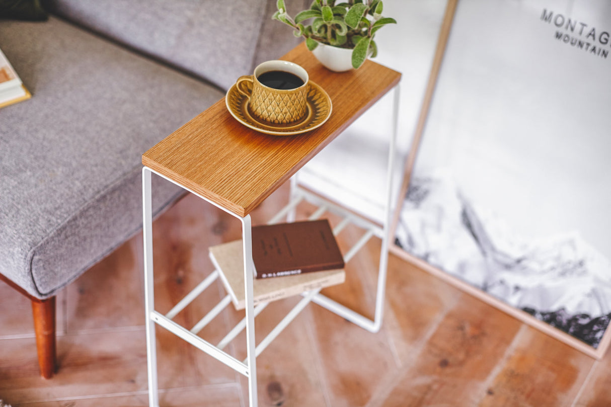 End Table (22" H)  - Steel + Wood from Yamazaki Home