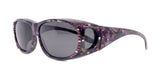 Explorer, (Bling) (Fit Over) Glasses W (Amethyst, L. Amethyst) Genuine European Crystals, Polarized Sunglasses  (Smoke Grey) NY Fifth Avenue From NY Fifth Avenue
