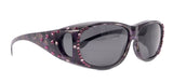 Explorer, (Bling) (Fit Over) Glasses W (Amethyst, L. Amethyst) Genuine European Crystals, Polarized Sunglasses  (Smoke Grey) NY Fifth Avenue From NY Fifth Avenue