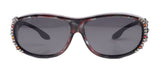 Explorer, (Bling) (Fit Over) Glasses W (Volcano, Black Diamond) Genuine European Crystals, Polarized Sunglasses (Smoke Grey) NY Fifth Avenue From NY Fifth Avenue