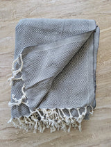 Explorer Towel | Oversized Turkish Cotton Towel with Geometric Design from The Bali Market