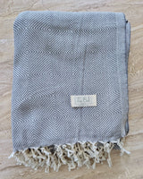 Explorer Towel | Oversized Turkish Cotton Towel with Geometric Design from The Bali Market