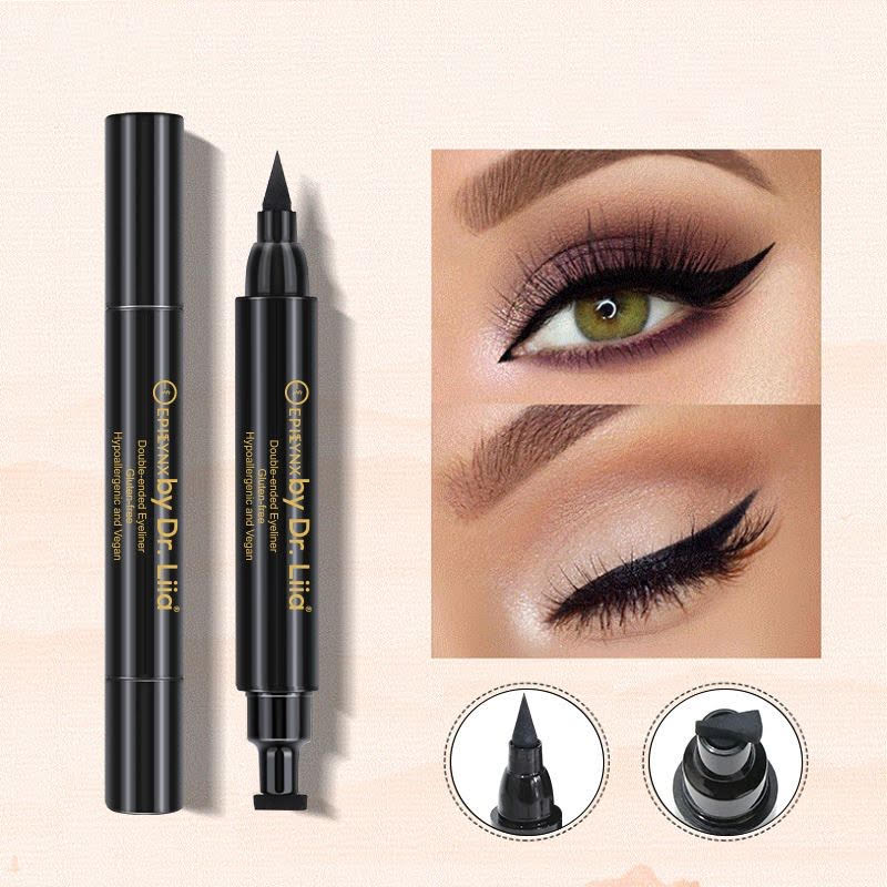 Double Ended Liquid Eyeliner for Winged Look from Epilynx Skincare and Cosmetics