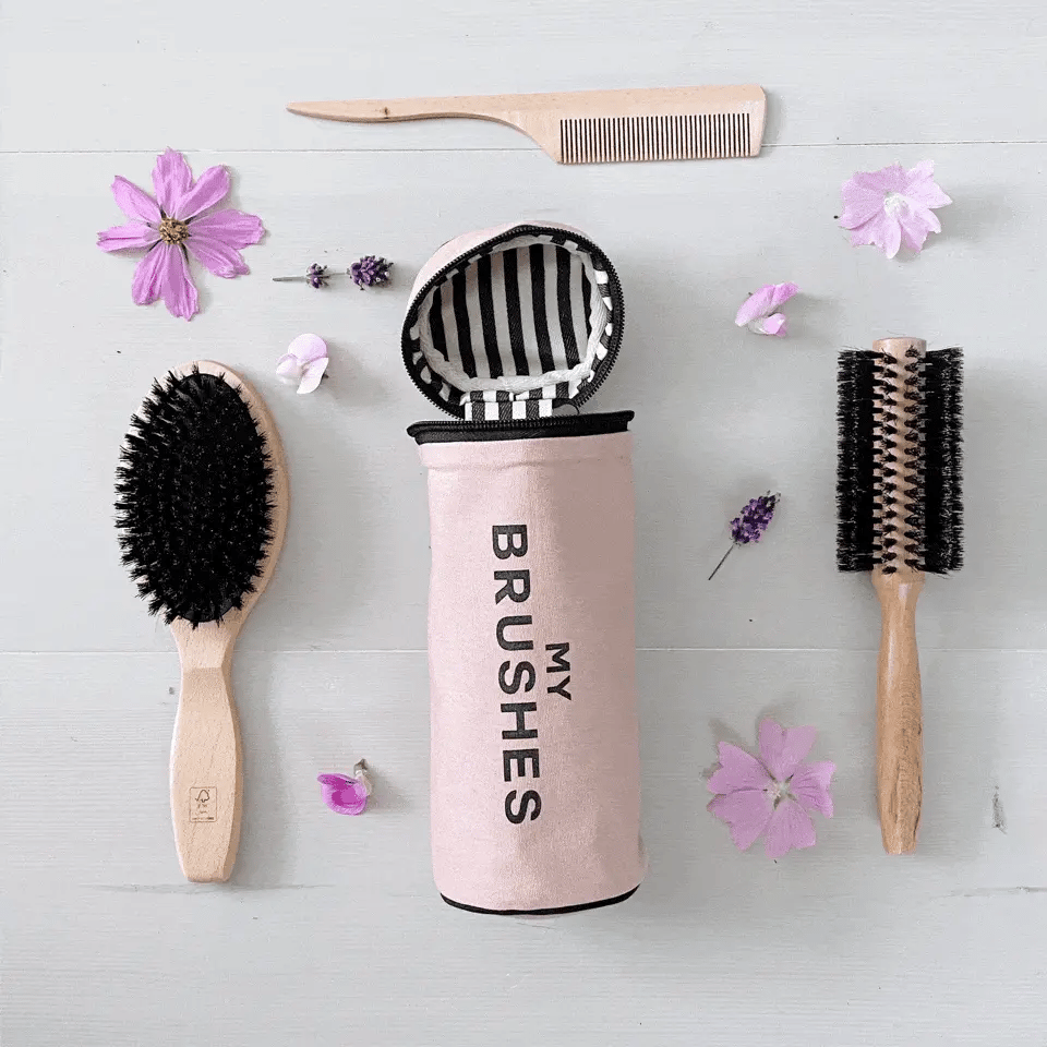 Brushes, Cylinder Case, Pink/Blush From Bag-all