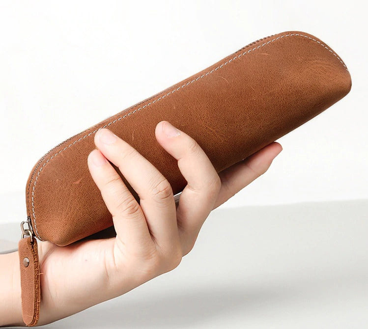 The Paavo Leather Pen Case | Leather Makeup Pouch from STEEL HORSE LEATHER