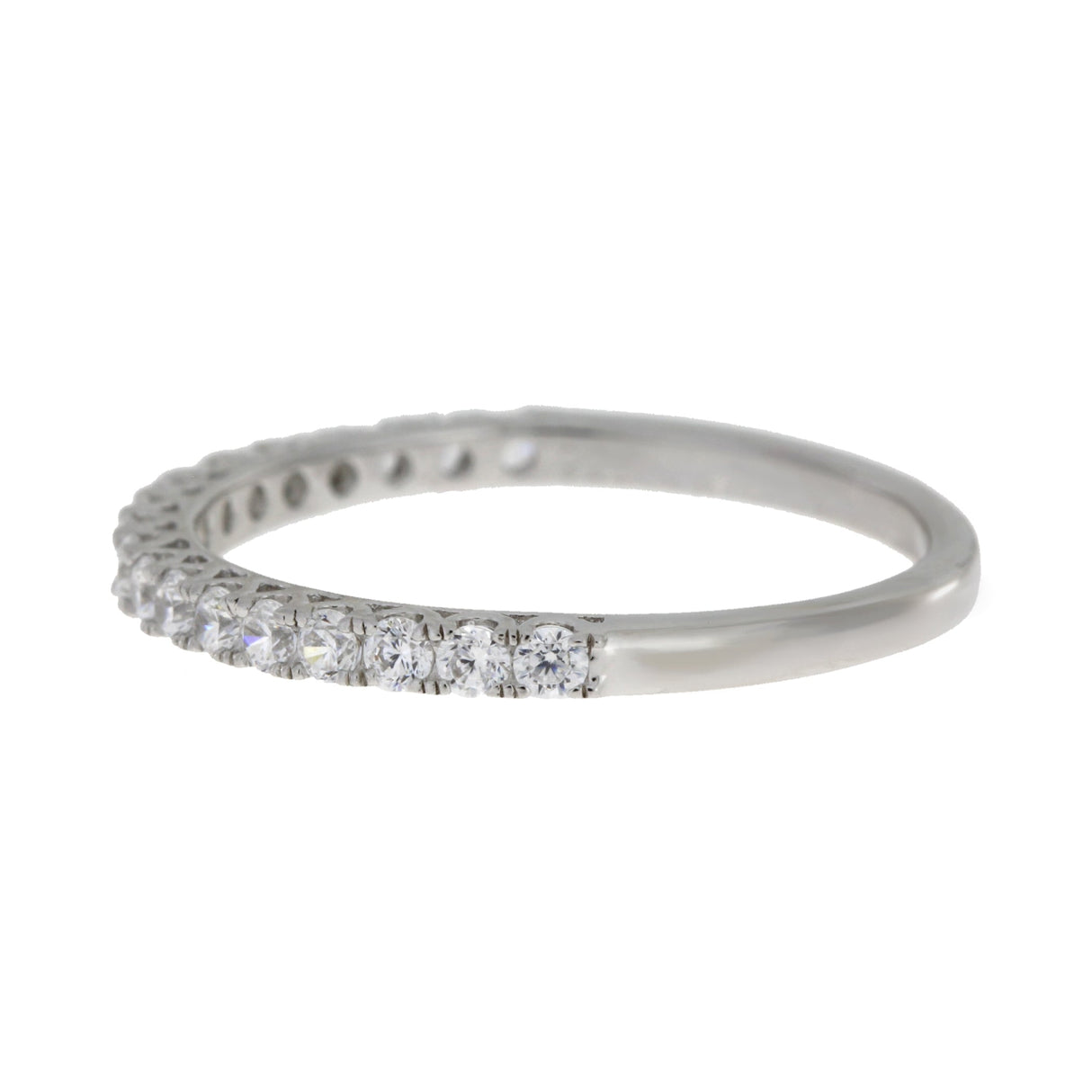 Cubic Zirconium Wedding Band Ring Sterling Silver from Bids.com