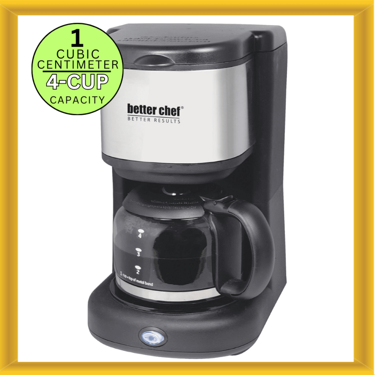 Better Chef 4-Cup Stainless Steel Coffeemaker from Jupiter Gear Home