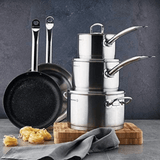 Korkmaz Proline 2Qt Stainless Steel Saucepan with High Profile Lid from Jupiter Gear Home