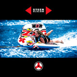 WOW Sports Zig Zag 1 Person Steerable and Towable Water Tube For Pool and Lake