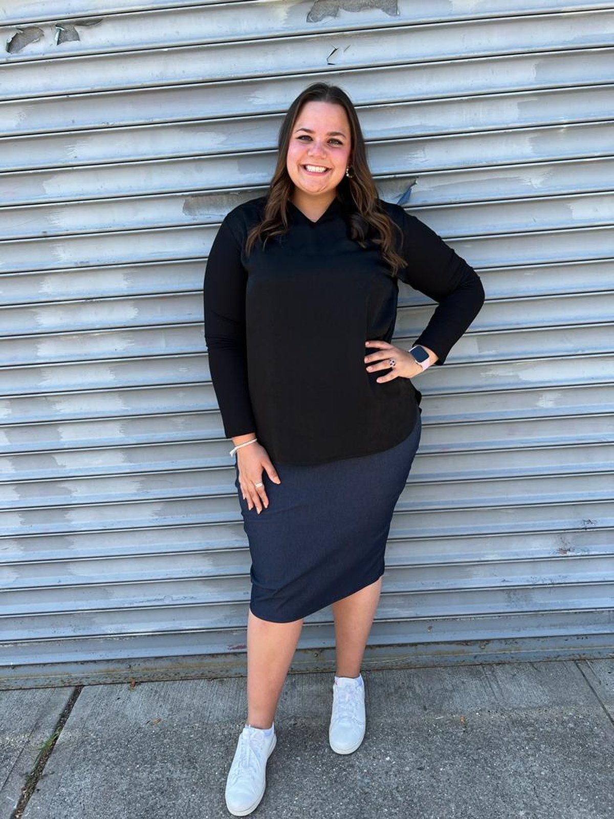 Not So Denim Skirt From Drama NYC Plus