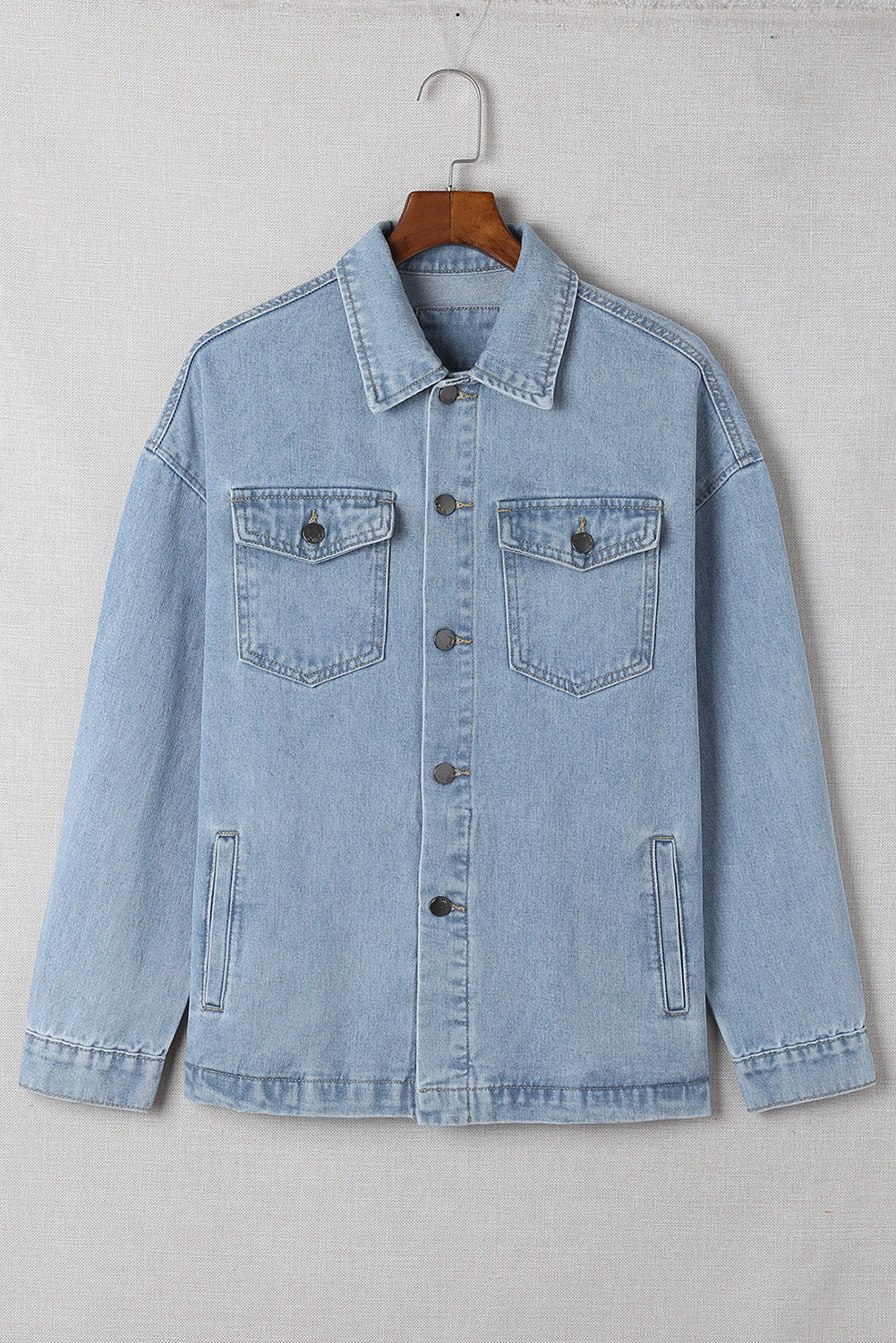 Animal Print Denim Jacket from MsDressly